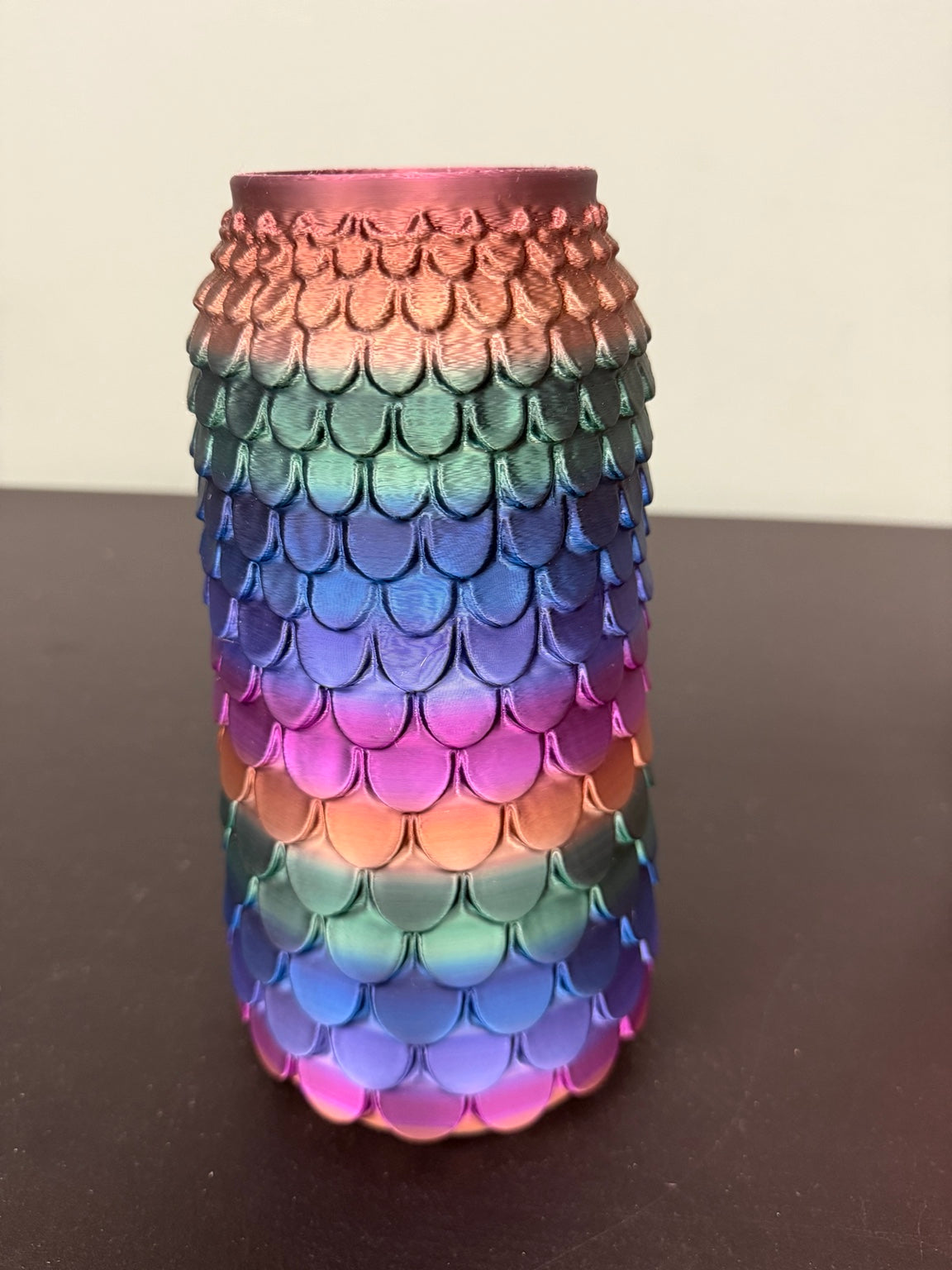 Original photograph of rainbow scale vase