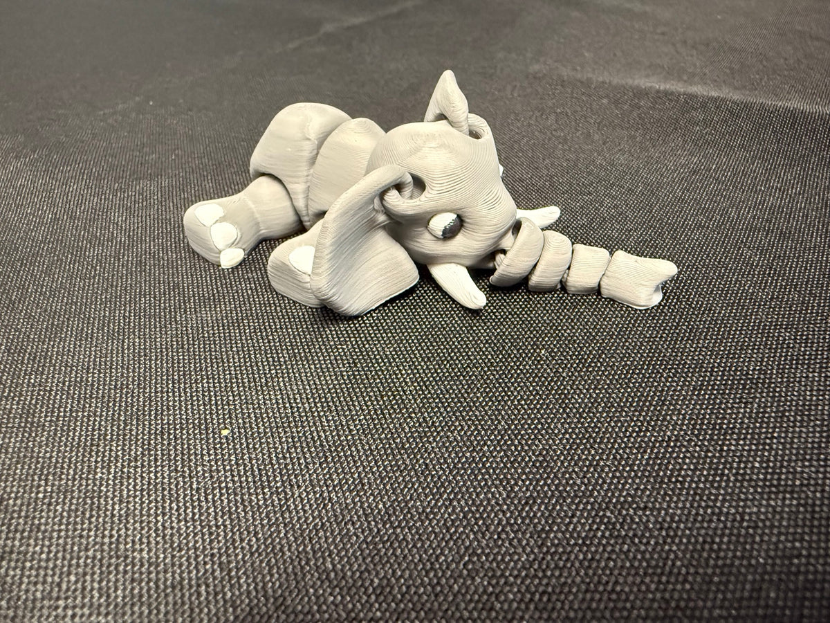 Articulated elephant side view