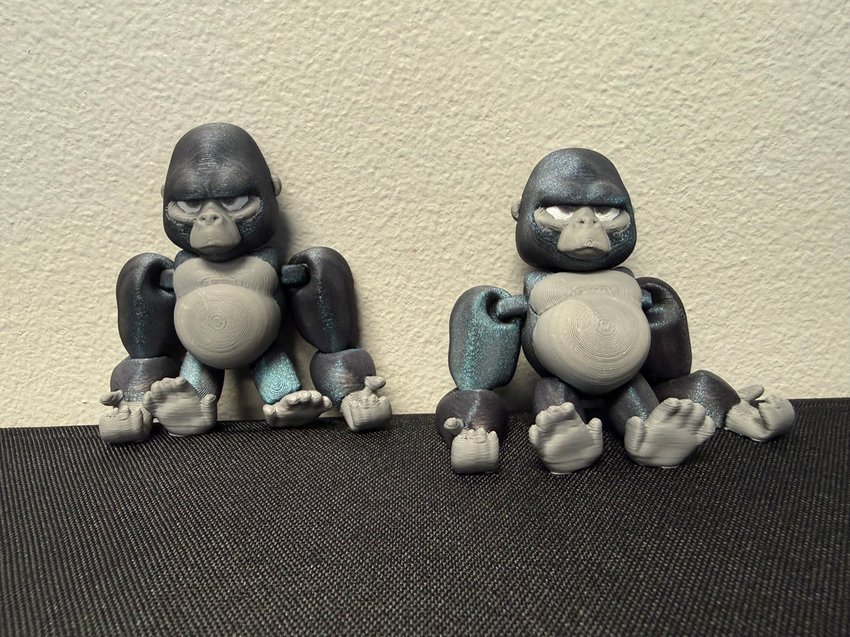 Two articulated gorilla examples