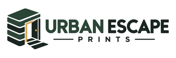 Urban Escape Prints logo with a layered doorway emblem